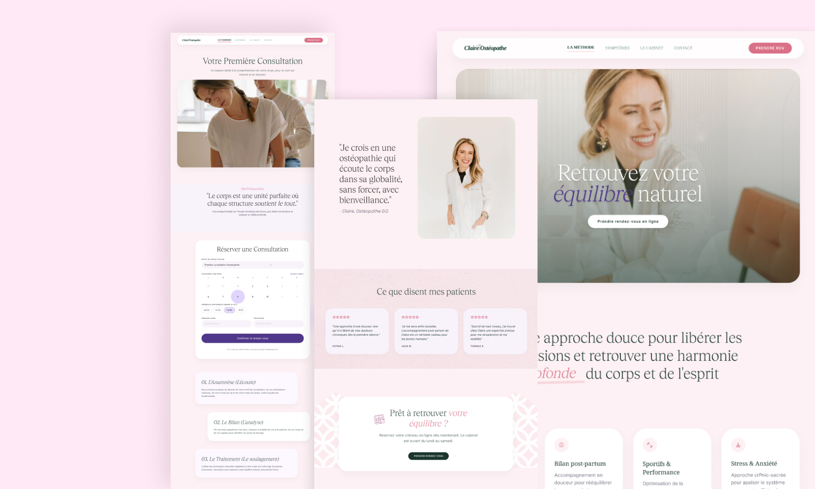 Claire Ostéopathe — Site